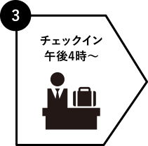 チェックイン 午後4時～